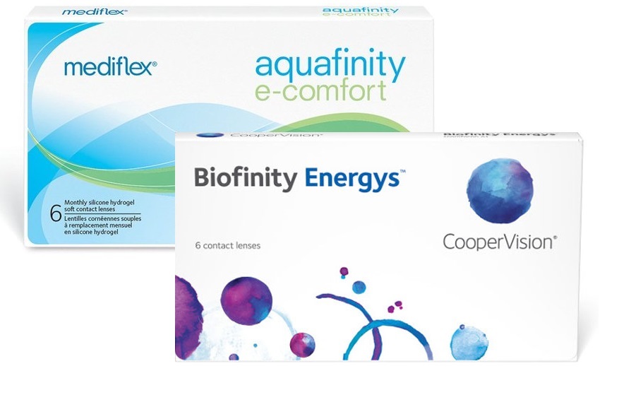 Aquafinity E comfort Bo tes de 6 Verres de contact mensuels